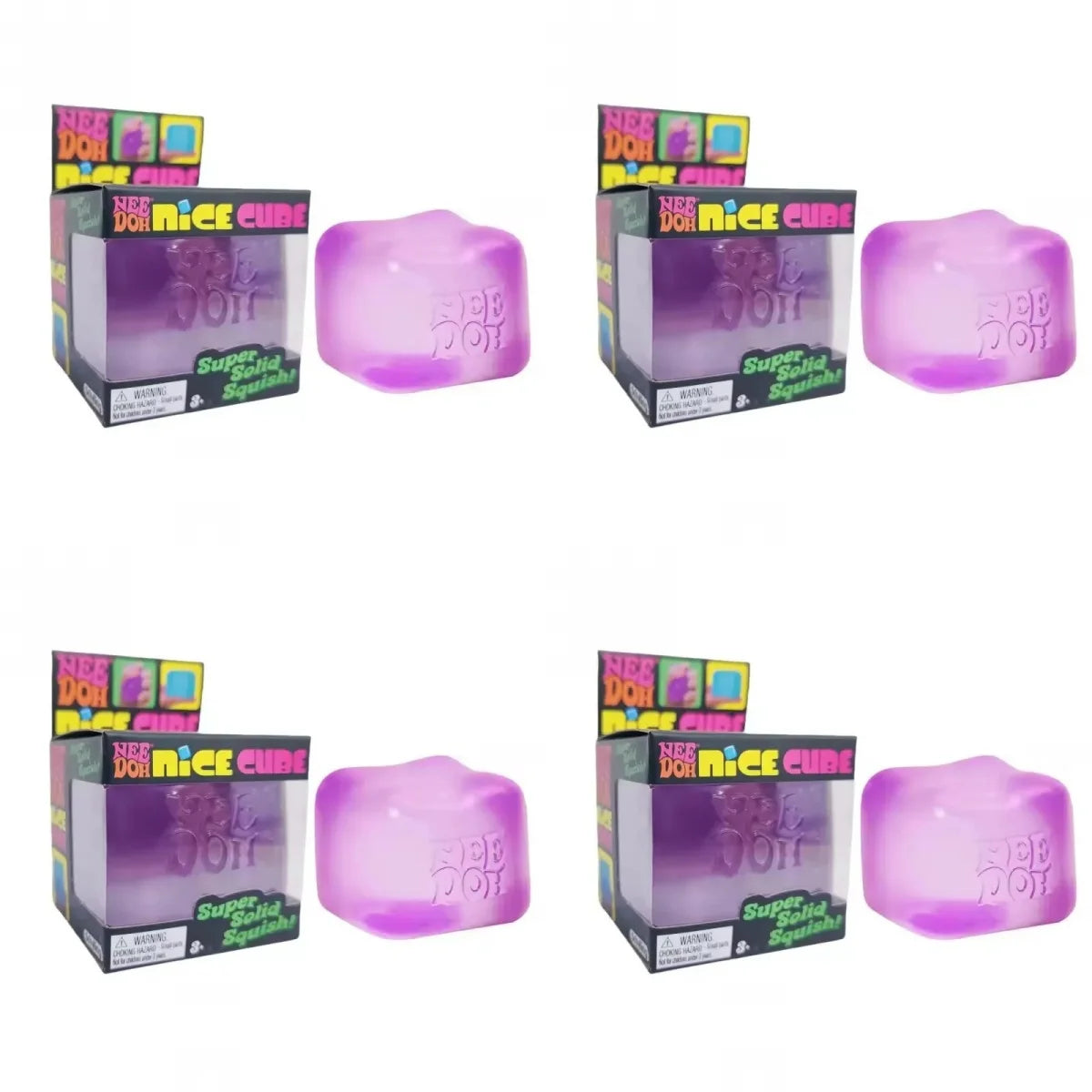 NeeDoh Jellyfish and Cube Plastic Squish Toy For Stress Relief and Sensory Play