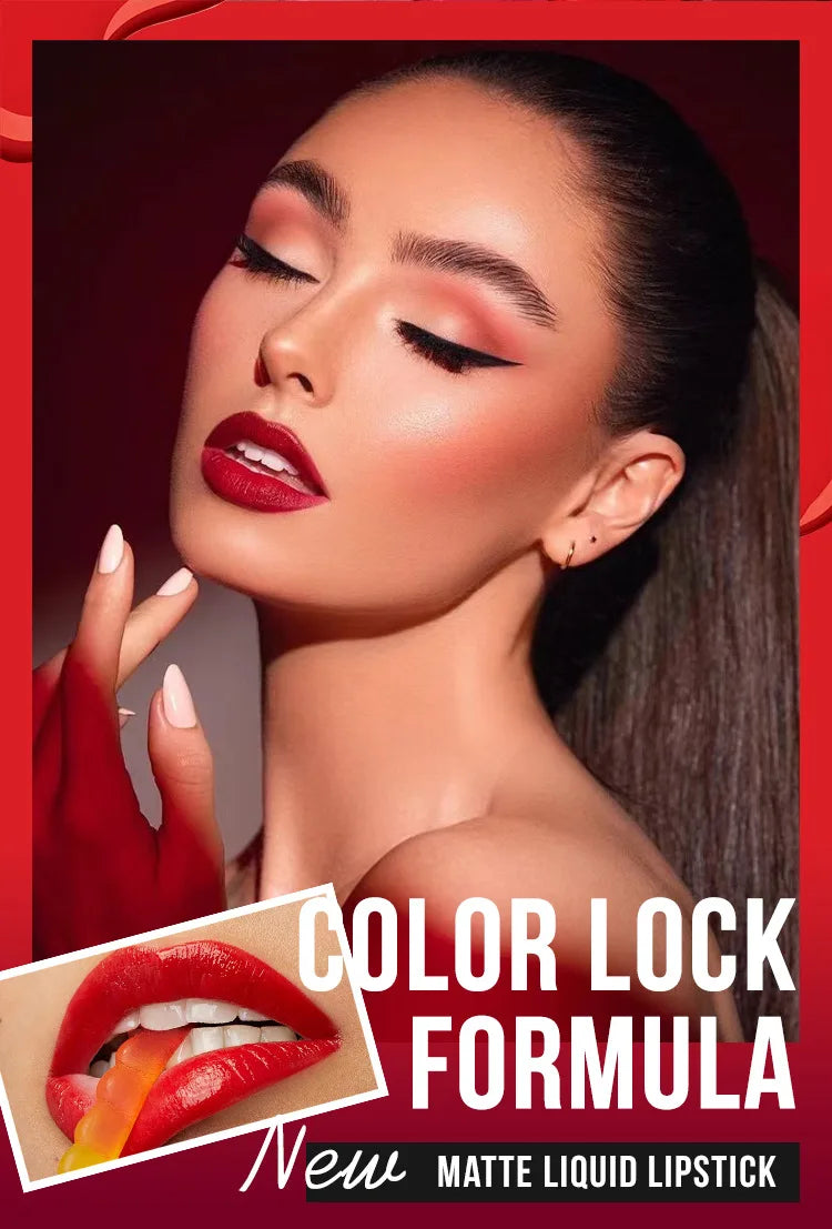 3 PCS Matte Ink Liquid Lipstick Long Lasting Velvet Nude Lip Gloss Non-stick Cup Waterproof Lips Tint Waterproof Make Up