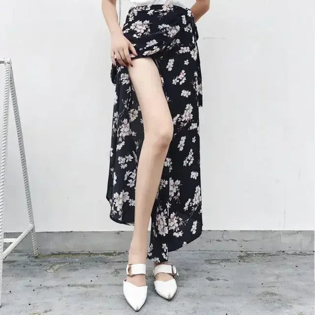 Women's Linen Skirt Wrap With High Waist A-Line Midi Silhouette And Lightweight Draping