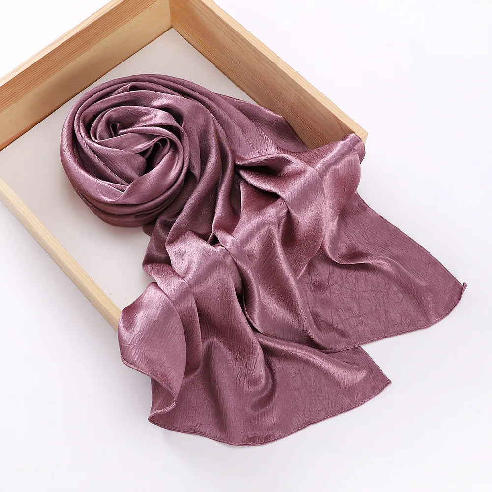 Women's Chiffon Hijab Silk Scarf Loose Fit Headwrap Shawl Bandana Turban