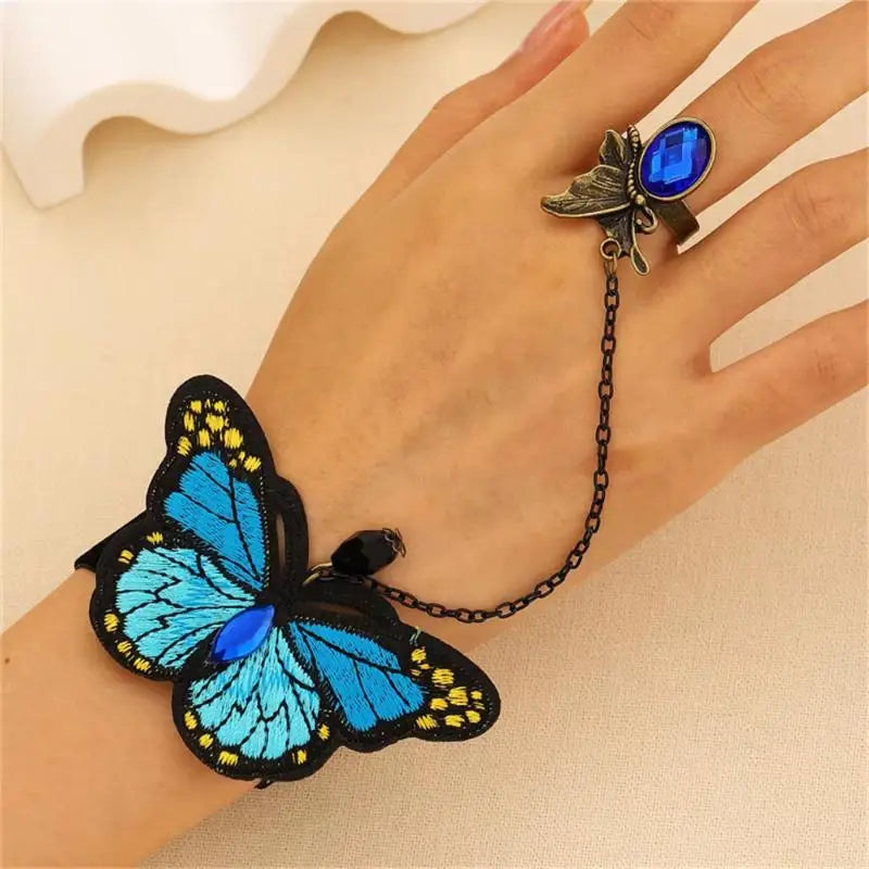 Women’s crystal hand chain wrap bracelet with layers