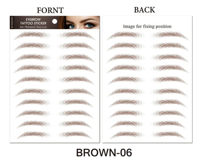 Women’s 6D Eyebrow Tattoos Stickers Waterproof Hair-Like Brow Grooming Shaping