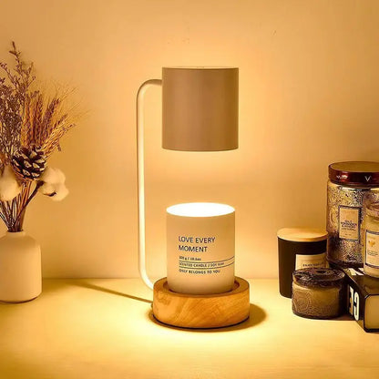 Wax-melting lamp with timer and dimmer