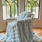 Luxury Faux Fur Rabbit Fur Thickened Blanket, Winter Soft Blanket Throw for Home Bed Sofa Cover 100X150cm 150X200cm 200X230cm