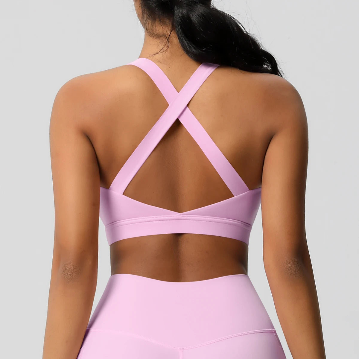 Women’s Yoga Bra Crop Top Nylon Elastane Supportive Sling Back