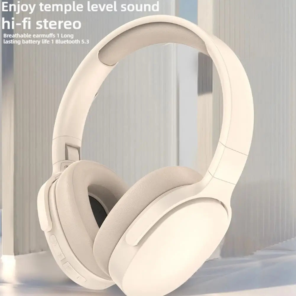 Over Ear Bluetooth Headphones PVC Wireless ANC Deep Bass And Long Battery Life