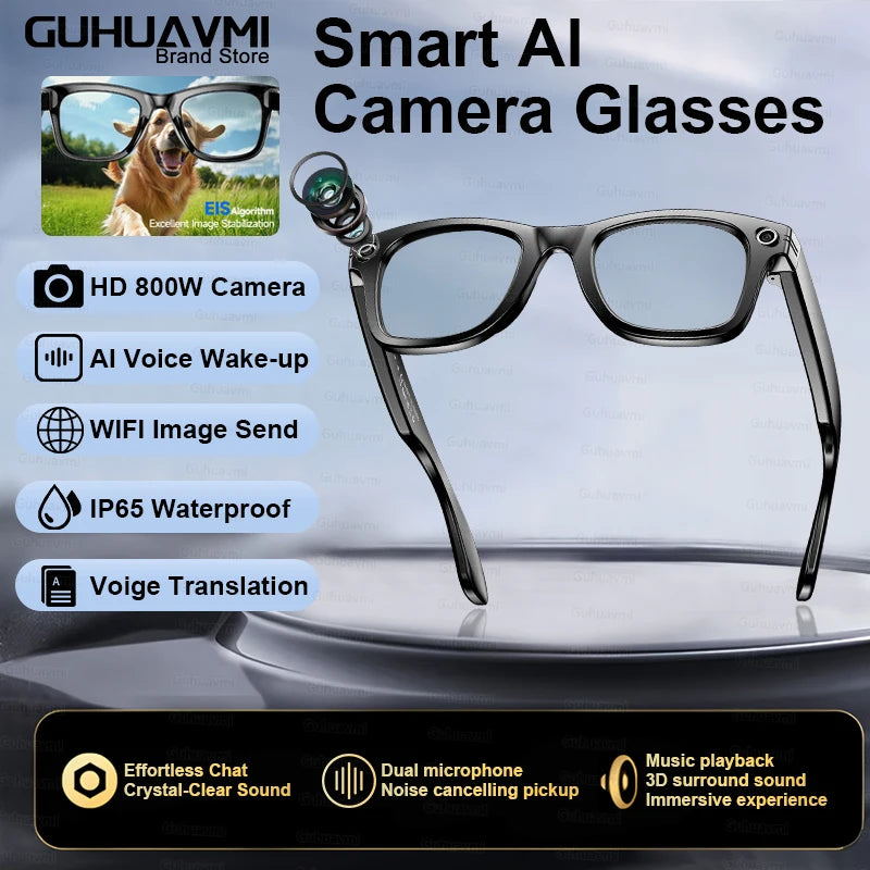 Titanium Frame Sunglasses With Camera Instant Translation On The Go