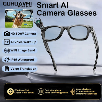 Titanium Frame Sunglasses With Camera Instant Translation On The Go