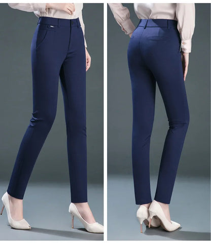 Multiple Pockets Y2k Clothes Straight Leg Pants Elegant Woman Dress Pants Women's Stretch Casual Trousers Clothing