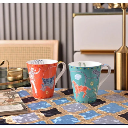 Underglaze Bone Porcelain Mug 300ml Capacity for Coffee and Tea Daily