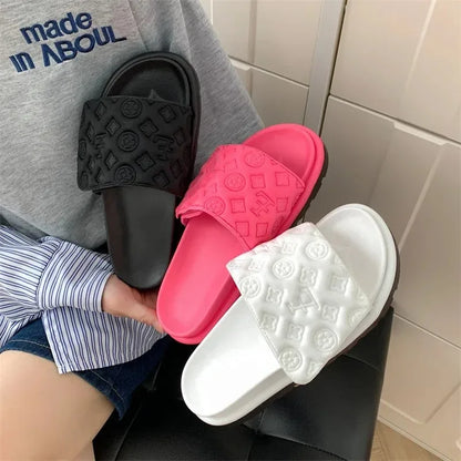 Ultra Soft Canvas Slip-On Flat Slippers with Adjustable Strap
