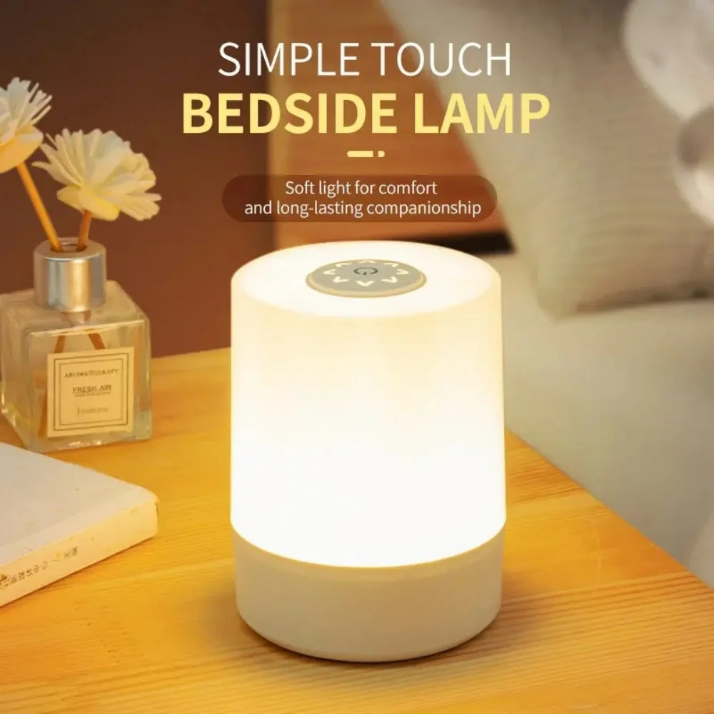LED Night Light Bedside Lamp Wireless USB Rechargeable With Remote