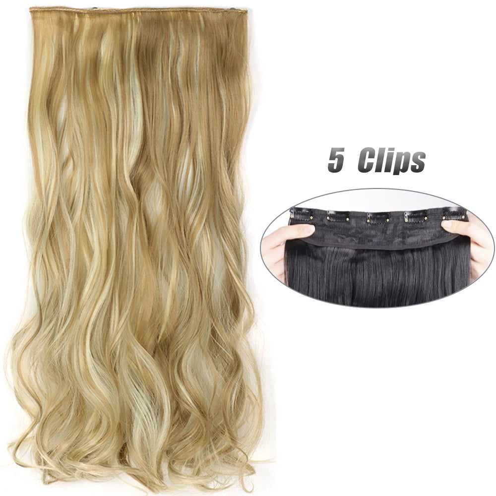 Wavy Clip In Hair Extensions Five Clip Set for Fuller Waves
