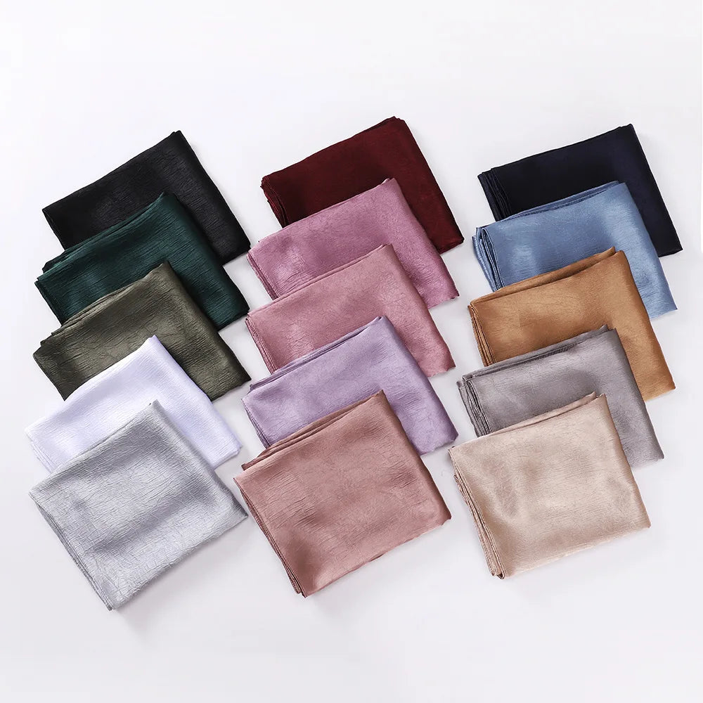 Women's Chiffon Hijab Silk Scarf Loose Fit Headwrap Shawl Bandana Turban