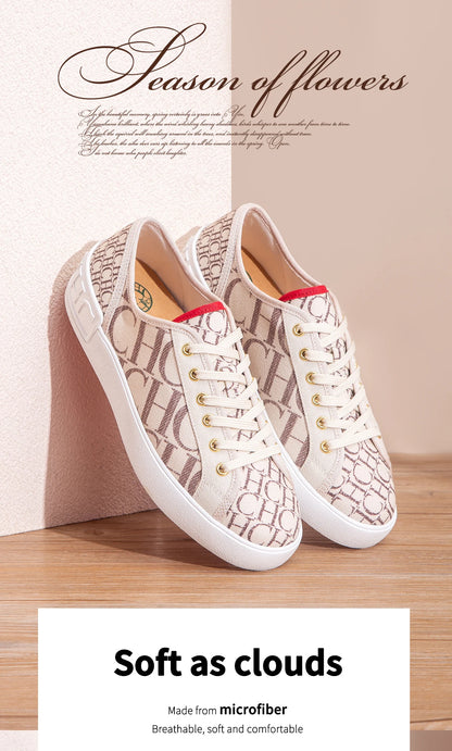 Breathable Canvas Walking Shoes for Women with Daily Cushioned Comfort