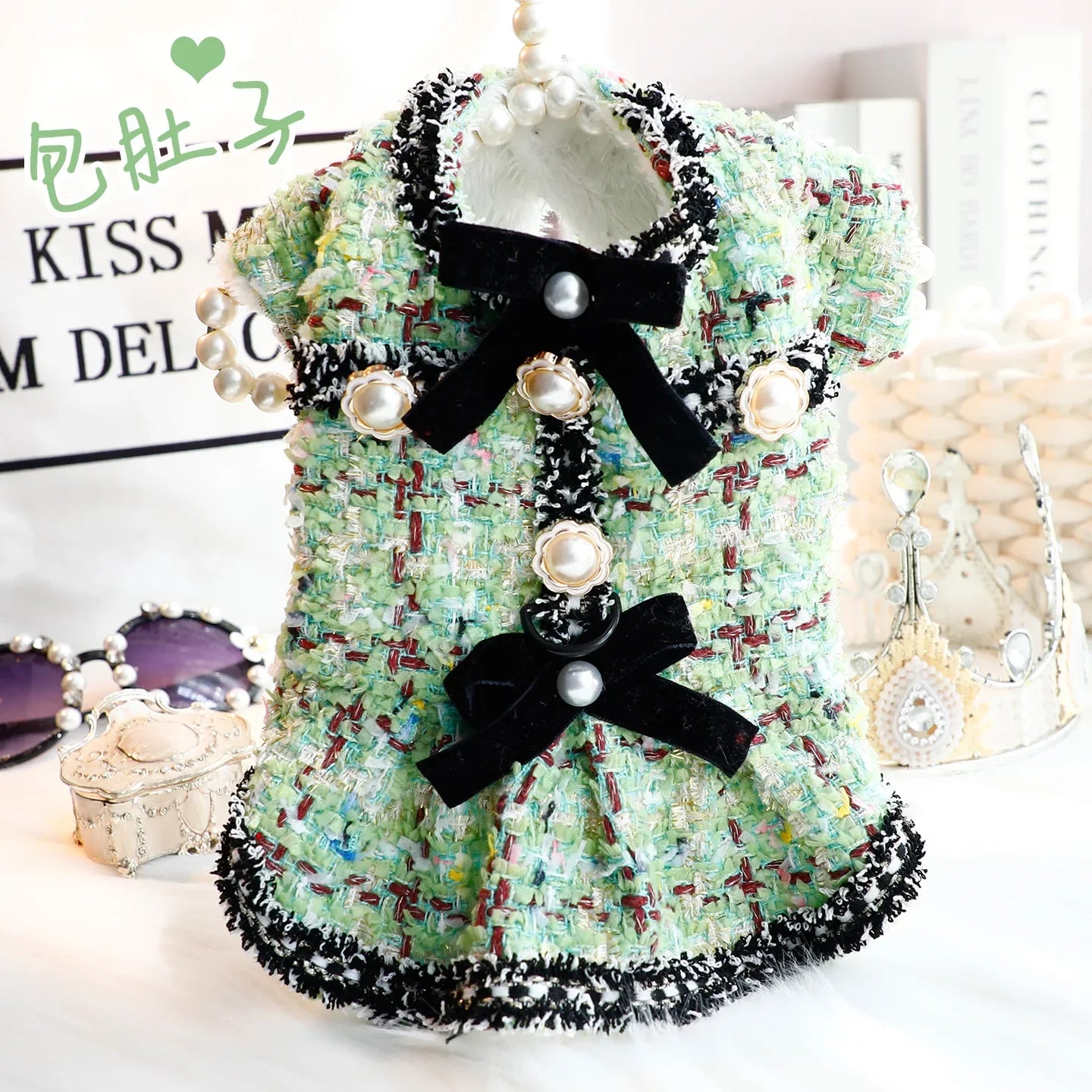 Winter Cotton Dog Dress Princess Style Soft Fit For Puppies