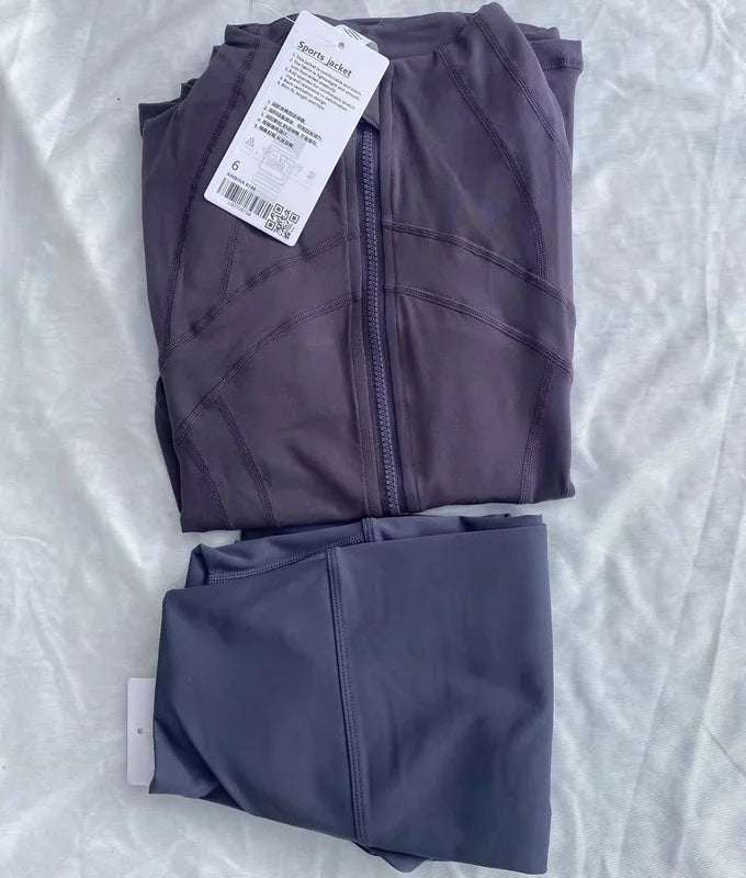 Designer 2-piece yoga suit set | Leggings and Coat Sets Merch Gone Viral