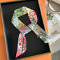 NEW 2026 Long Scarf for Women Narrow Ribbon Headband Female Neckerchief Handle Bag Band Bandana Hair Tie Accessories