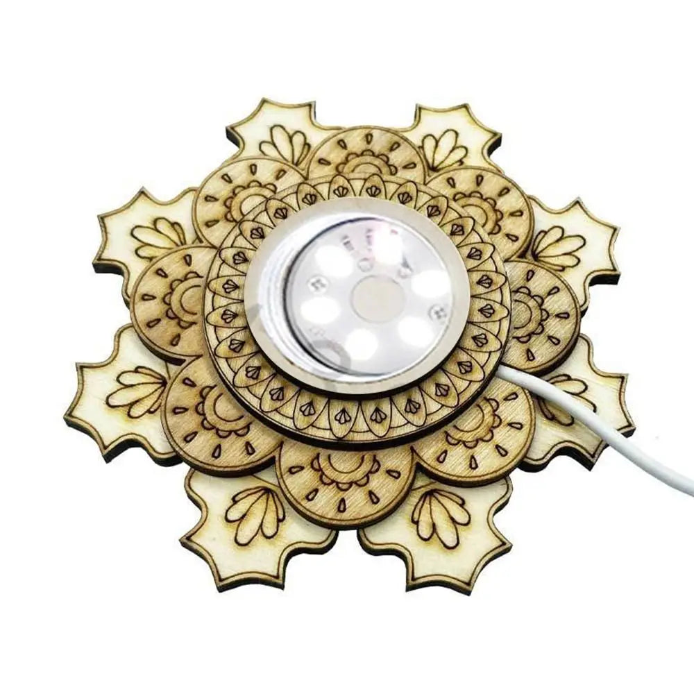 Lotus-shaped LED accent light with layered petal design