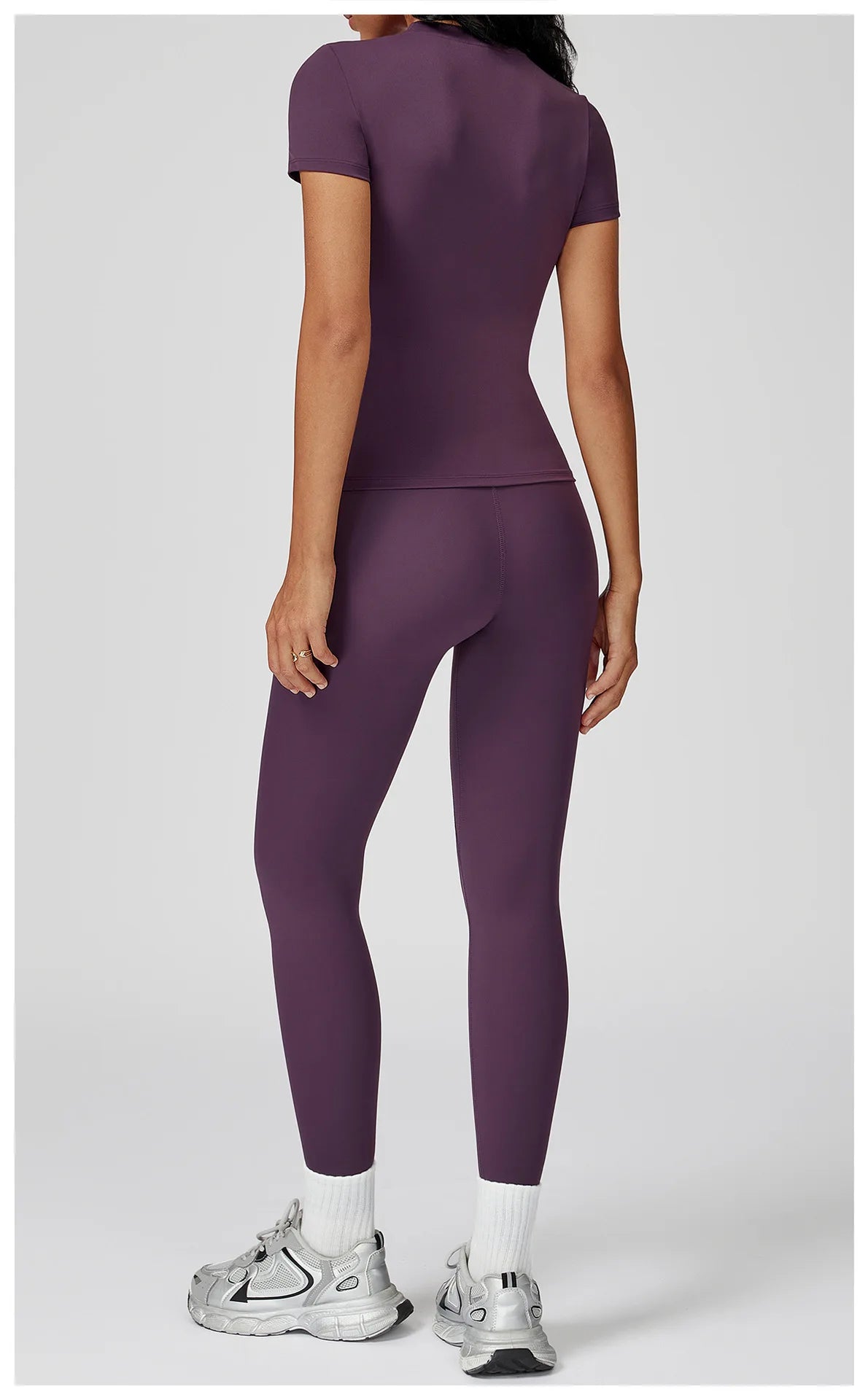 Women Yoga Set 2PCS Workout Set Sportswear Gym Clothing Fitness Long Sleeve High Waist Leggings Cycling Shorts WORKOUT REVOLUTION