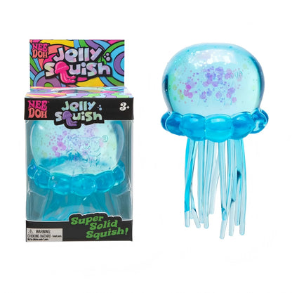 NeeDoh Jellyfish and Cube Plastic Squish Toy For Stress Relief and Sensory Play
