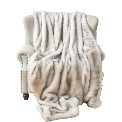 Double Layers Faux Fur Blankets Soft Warm Mink Throw Acrylic Long Pile Home Decor Imitated Fox Fur ULTIMATE LUXURY
