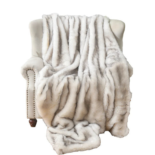 Double Layers Faux Fur Blankets Soft Warm Mink Throw Acrylic Long Pile Home Decor Imitated Fox Fur ULTIMATE LUXURY