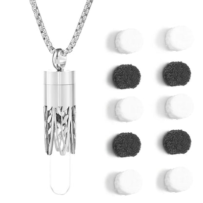 Women’s Diffuser Necklace Stainless Steel Bottle Oil Storage