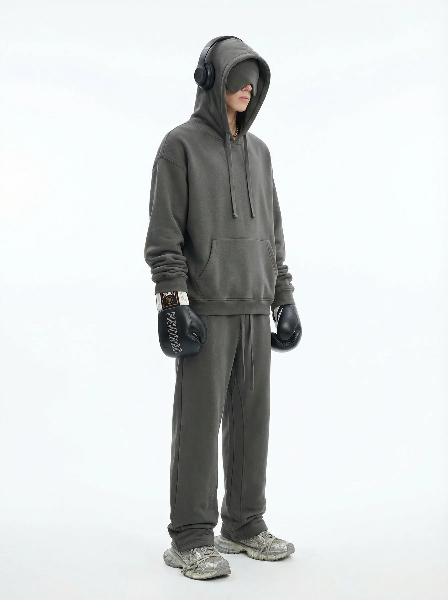 Unisex Cotton Blend Fleece Hoodie And Pants Set With Relaxed Fit And Soft Texture