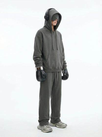 Unisex Cotton Blend Fleece Hoodie And Pants Set With Relaxed Fit And Soft Texture