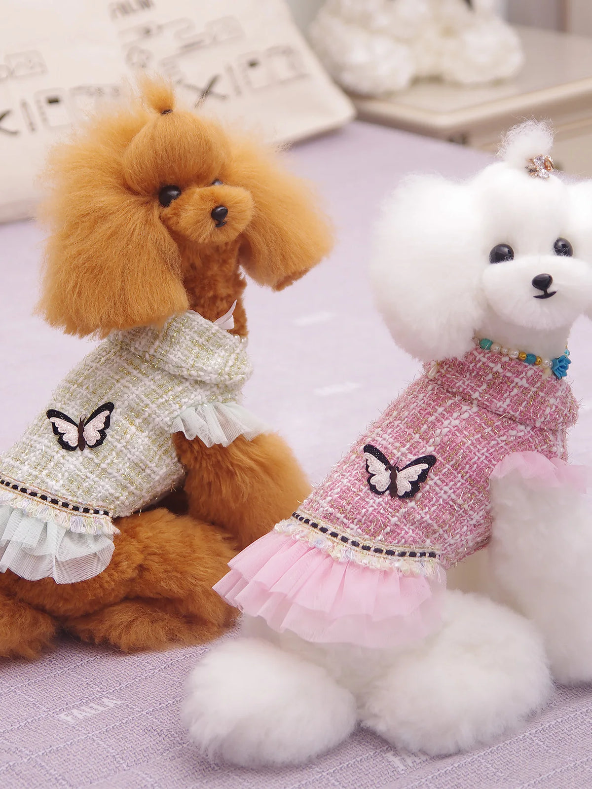 Plaid dog dress for dressed-up days