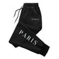 Lightweight Paris Print Joggers with Fleece Lined for Outdoor Fitness