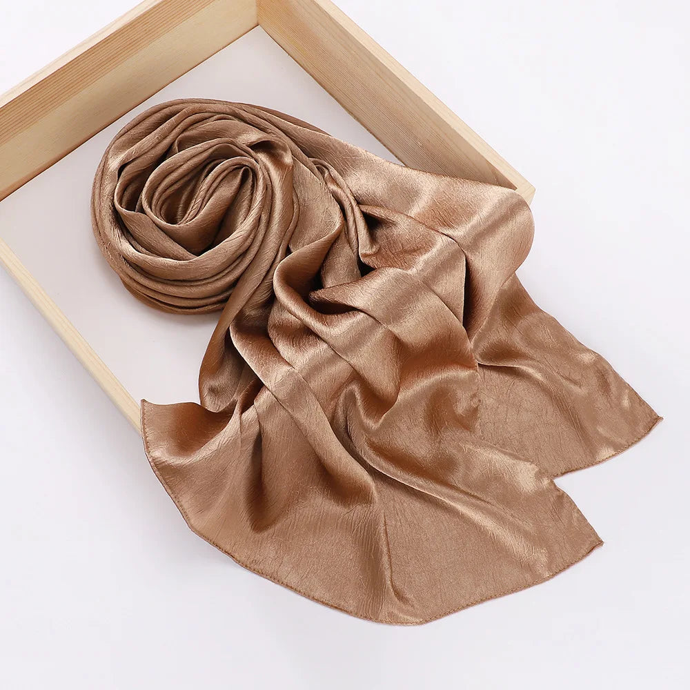 Women's Chiffon Hijab Silk Scarf Loose Fit Headwrap Shawl Bandana Turban
