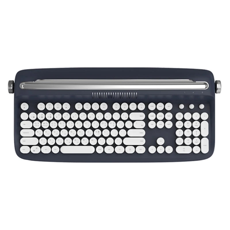 Retro Wireless Bluetooth Typewriter Keyboard 108 Keys Abs Office