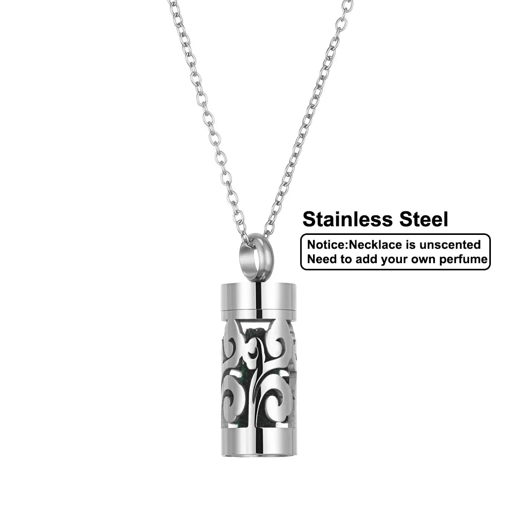 Women’s Stainless Steel Aromatherapy Diffuser Necklace For Essential Oils