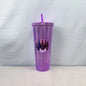 2026 Luxury Diamond Cold Cup Tumbler with Straw | Double Wall Iced Coffee Cup | Starbucks-Style Reusable Cup