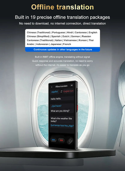 Portable Real Time Voice Translator For Travel 12 Offline Languages