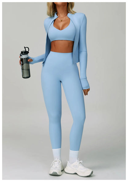 2-3PCS Yoga Suit Women Tracksuit Sports Bra High Waist Leggings Shorts Outfit Gym Set Fitness Push Up FITNESS REVOLUTION