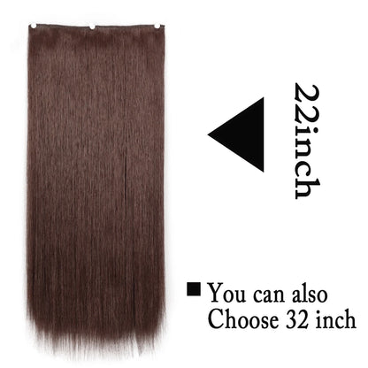 Heat-Resistant Clip-In Hair Extensions 22 To 32 Inches