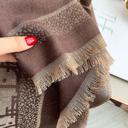 Golden Silk Blend Shawl Wrap for Women Long Scarf