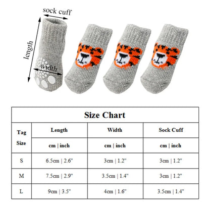 Pet Cat Dog Anti Slip Wool Socks For Cats And Dogs Floor Paw Protectors