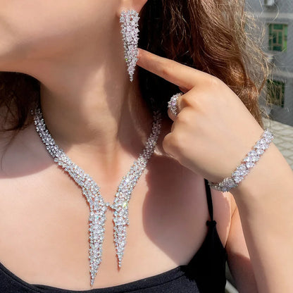 Lab-Grown Diamond Jewelry Set Coordinated Bridal Pieces For Weddings