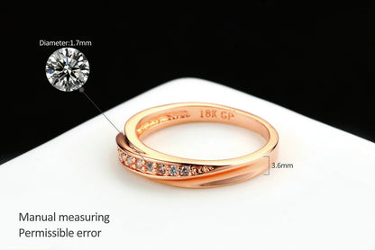 Engagement Wedding Rings For Women Promise Dainty Ring Fashion Jewellry Simple Rose Gold Color Zirconia Jewelry Female R314