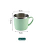 Double Layer Anti-scalding Stainless Steel Cups Plastic Handle Coffee Milk Mug Tea Drinks Water Cup for Home Office Tumbler