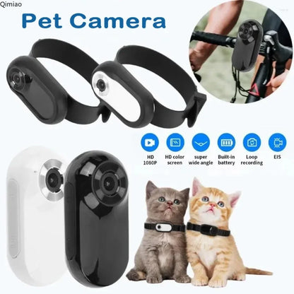 Wireless Pet Camera Collar 1080p Live Video for Cats and Dogs