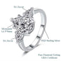 Pear-Cut Ring with Moissanite Center Stone GRA Certification D Color VVS1 for Engagement
