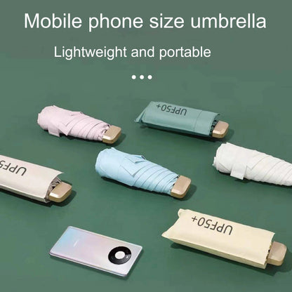 Mini five-fold umbrella sun protection sun umbrella sun protection anti-ultraviolet small and portable men and women fashion sun