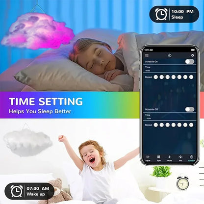 Cloud Shaped Led Light with Remote App Control and Rgb Color Changing