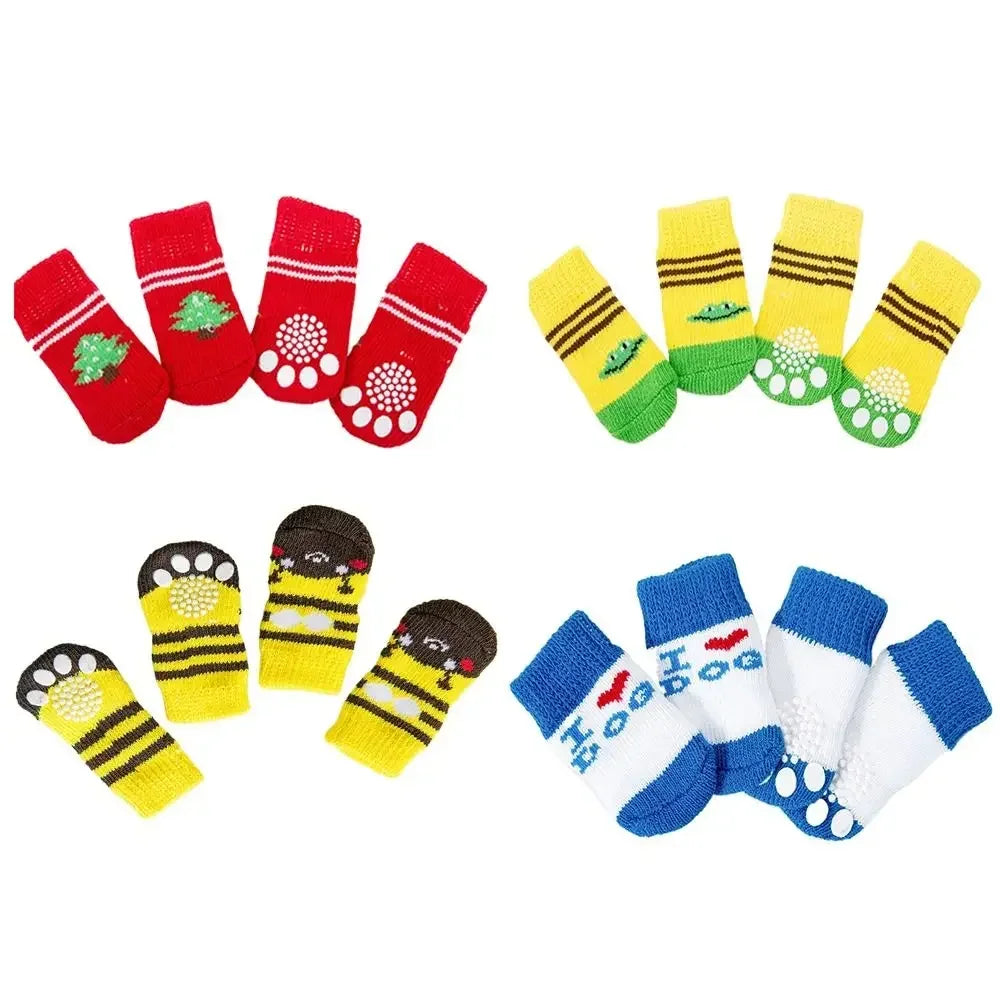 Pet Cat Dog Anti Slip Wool Socks For Cats And Dogs Floor Paw Protectors