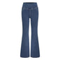 High-Waist Flared Jeans With Elastic Waist And Handy Pockets For Women